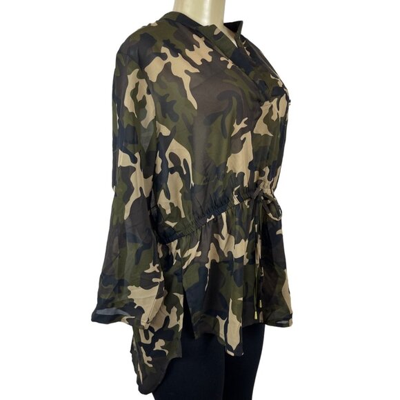 Mileage Women's Green Peplum Blouse Sz 2X (EUR 50) - Picture 2 of 8